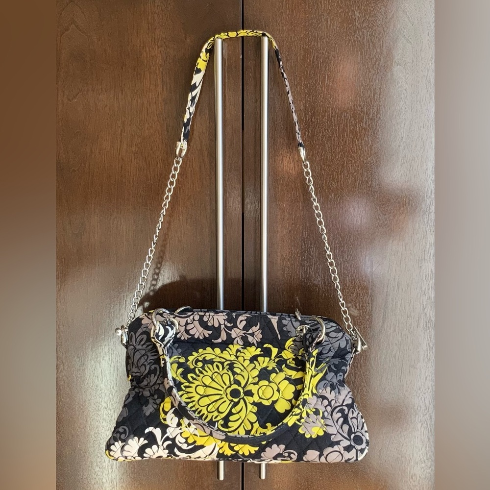VERA BRADLEY Floral Black and Yellow Women's Bag